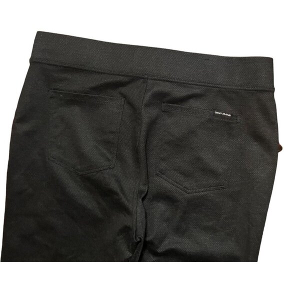 DKNY Jeans women's pull on black pants Large, high rise, pockets, some stretch - Picture 4 of 8